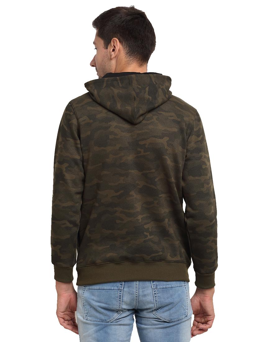 green color men's hooded jacket - 18029345 - Standard Image - 2