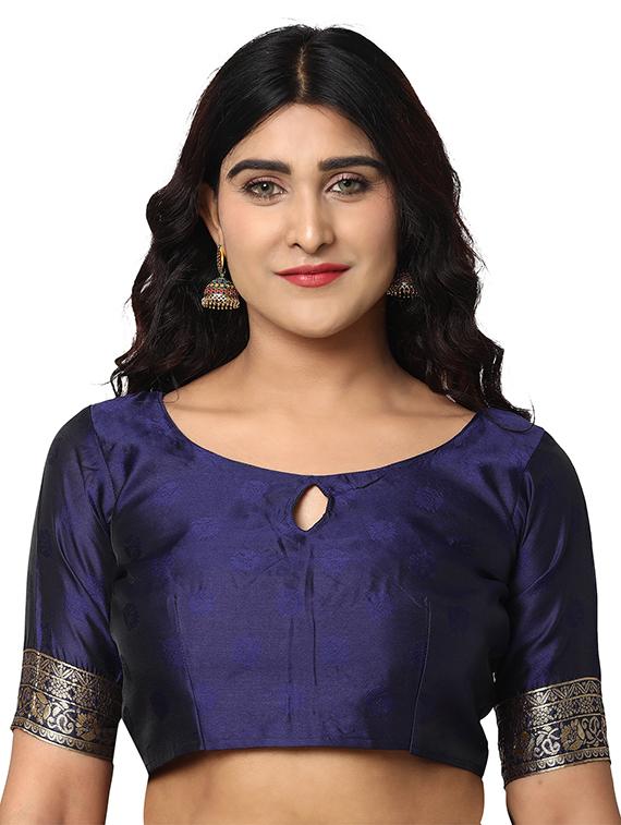 jacquard work banarasi saree with blouse - 18029407 - Standard Image - 2