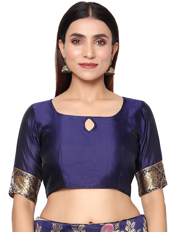 jacquard work banarasi saree with blouse - 18029408 - Standard Image - 2