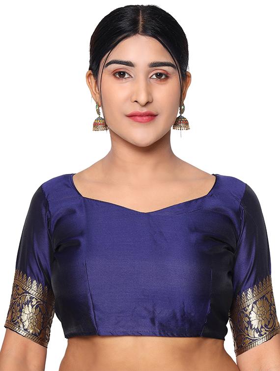 jacquard work banarasi saree with blouse - 18029409 - Standard Image - 2
