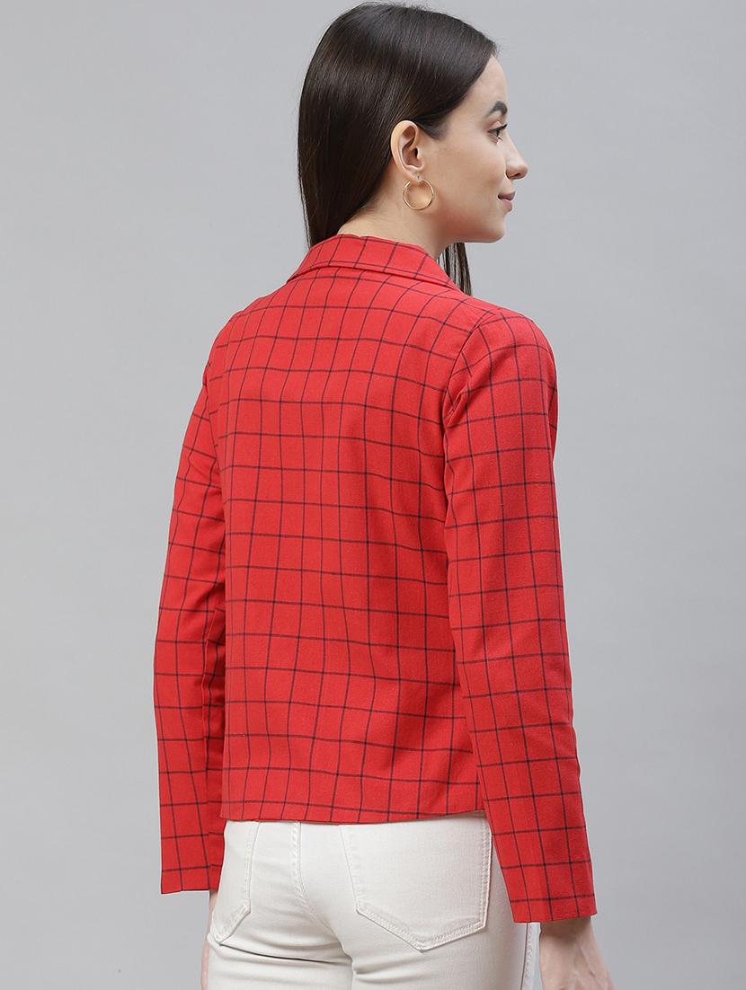 lapel neck checkered formal blazer - 18029739 - Standard Image - 2