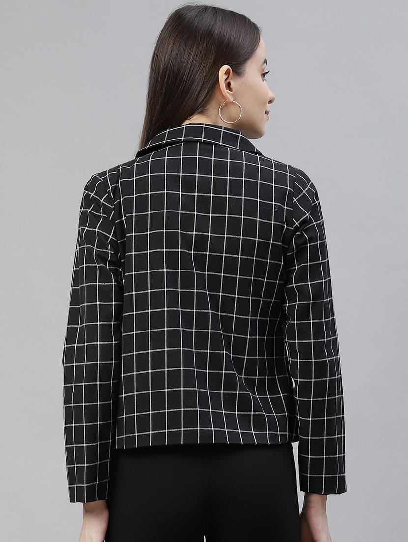lapel neck checkered formal blazer - 18029740 - Standard Image - 2