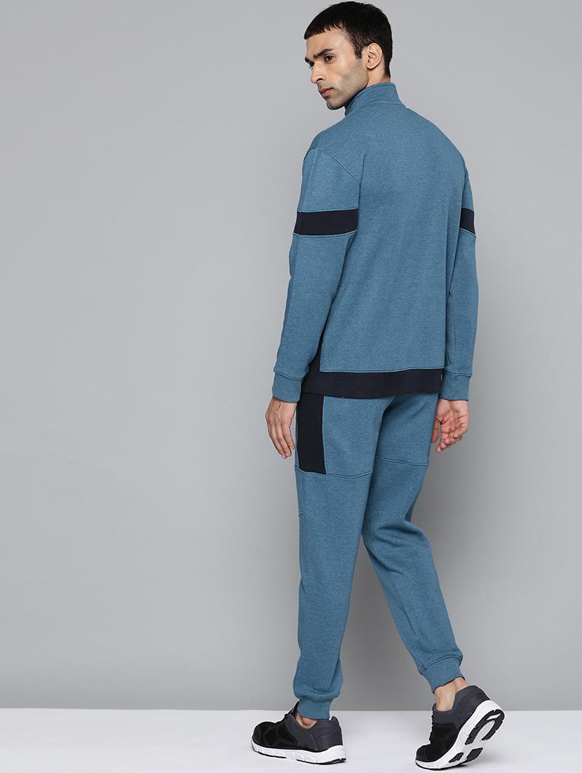 blue color block track suit - 18030051 - Standard Image - 2