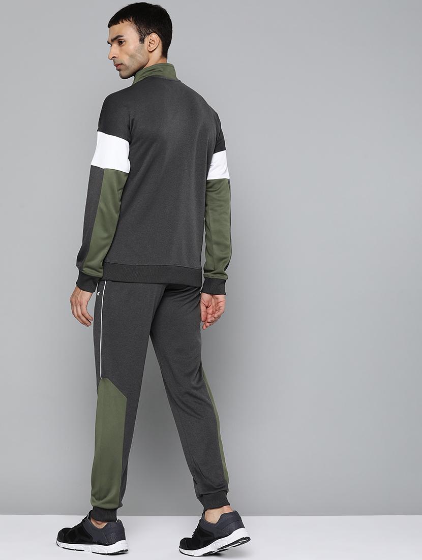 grey color block track suit - 18030053 - Standard Image - 2