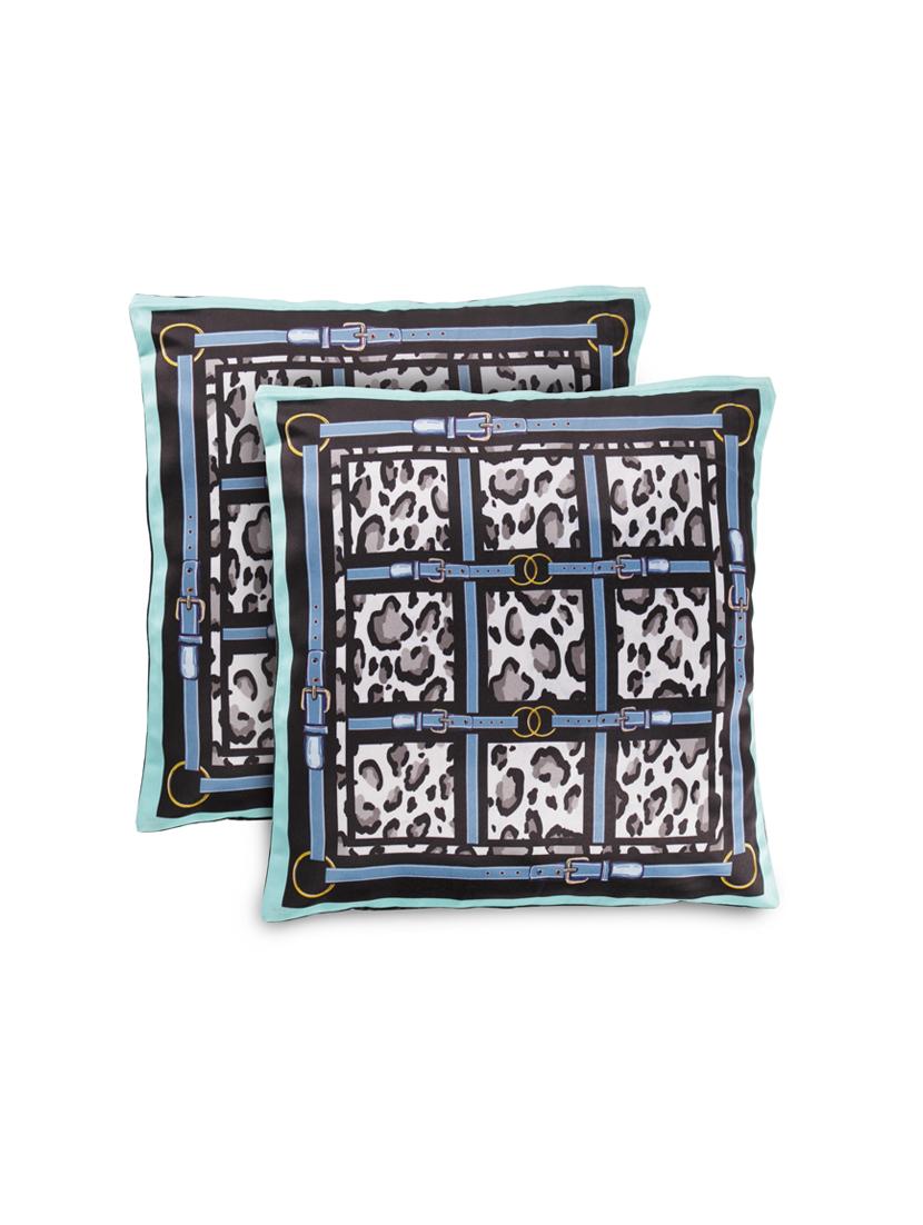 floral printed recycle polyster decorative 1 piece pillow/cushion cover green color (16x16) inches