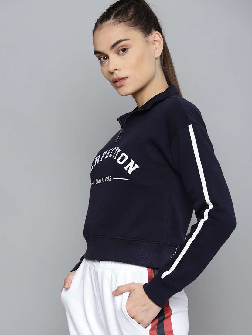 polo neck printed sweatshirt - 18030153 - Standard Image - 2