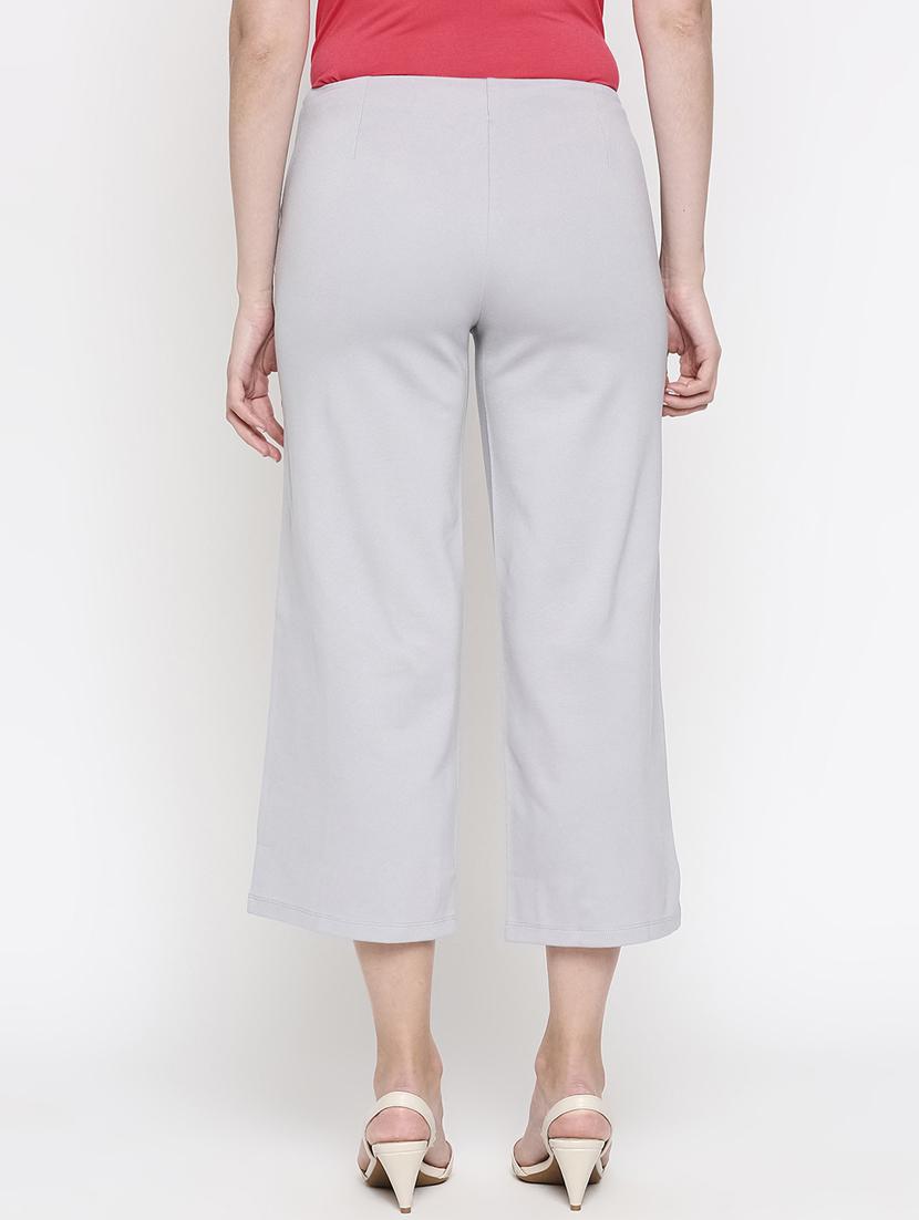 mid rise solid cropped trouser - 18030162 - Standard Image - 2