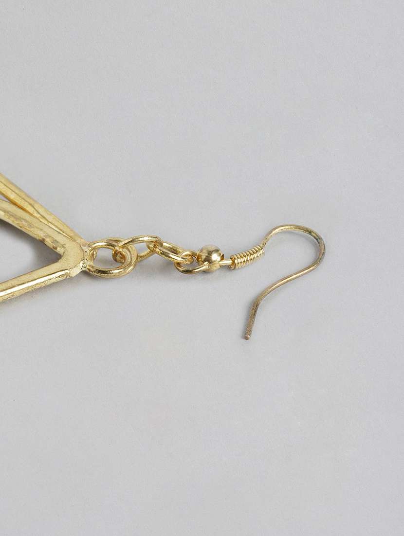 women gold-plated teardrop shaped drop earrings - 18030205 -  Standard Image - 2