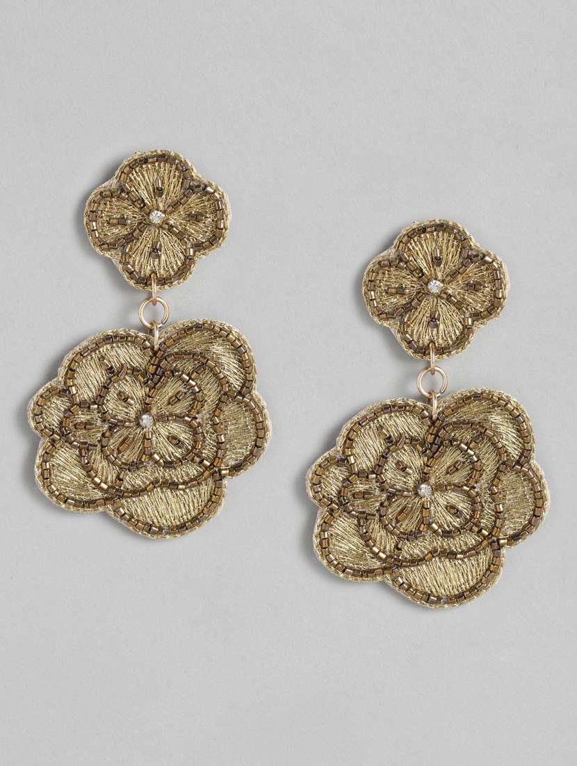 gold metal drop earring