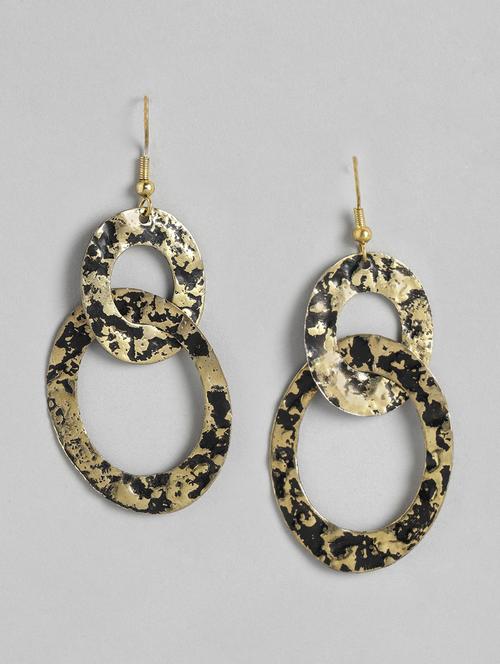 gold metal drop earring - 18030220 -  Standard Image - 0