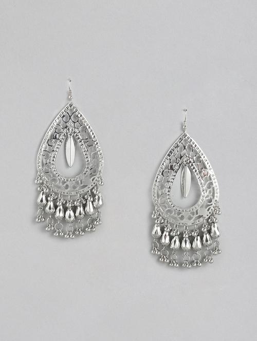silver metal drop earring - 18030222 -  Standard Image - 0