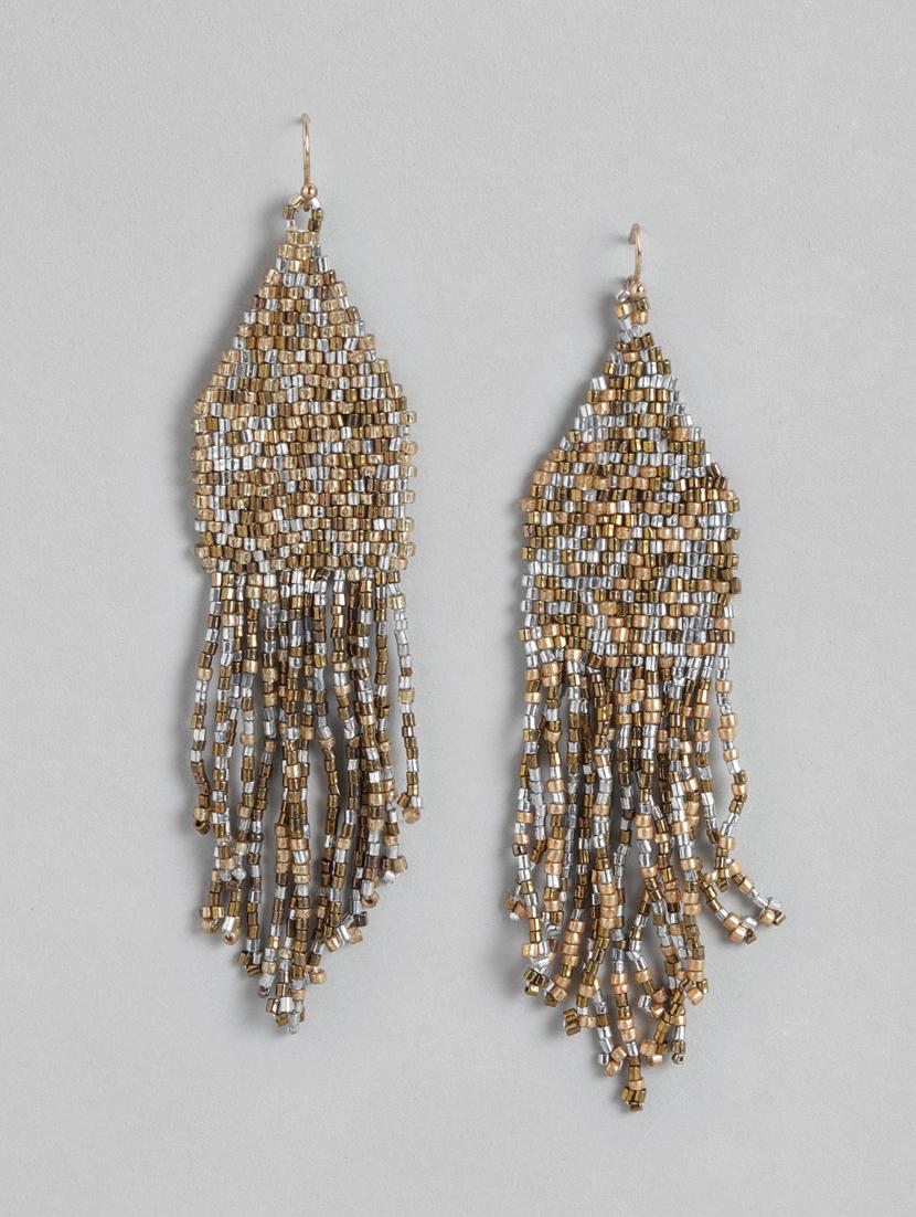 multi colored metal drop earring - 18030223 - Zoom Image - 0