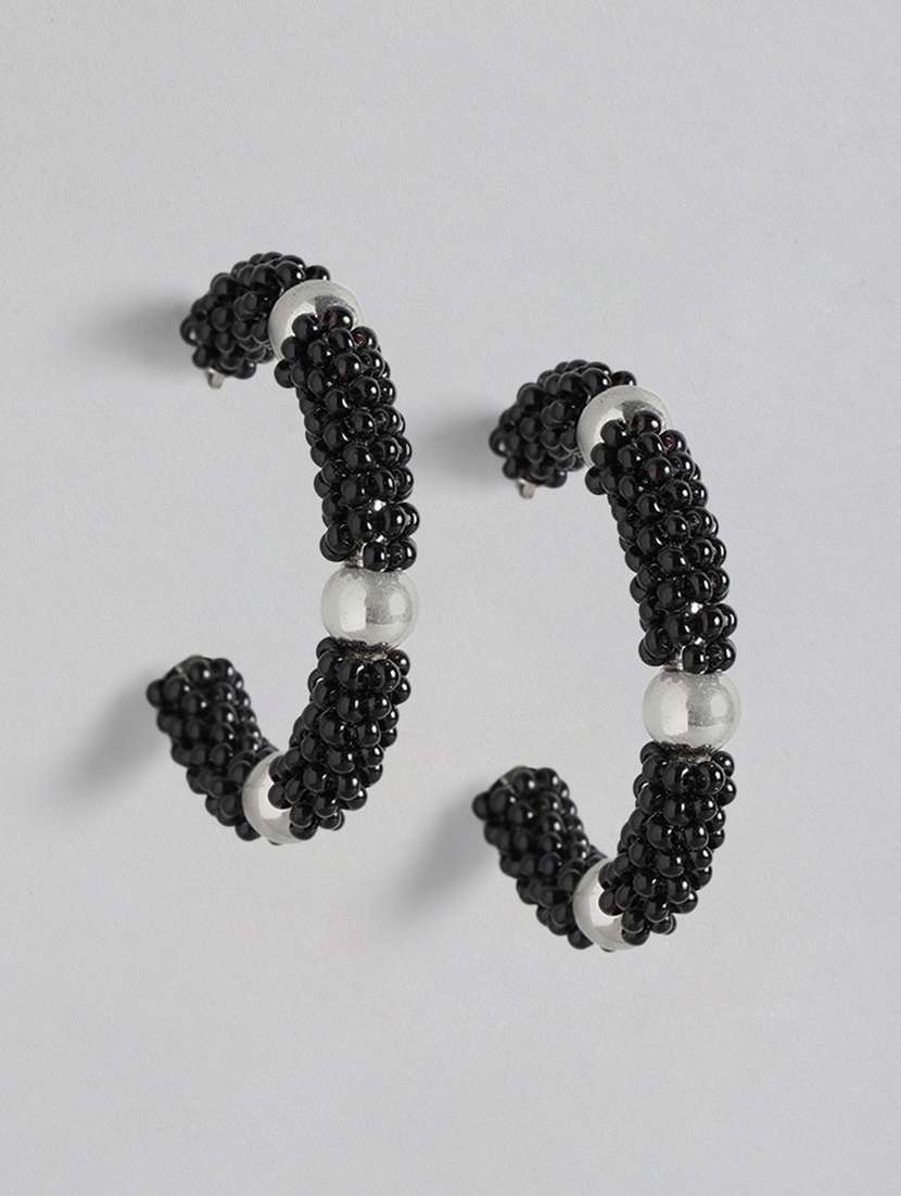 black metal drop earring