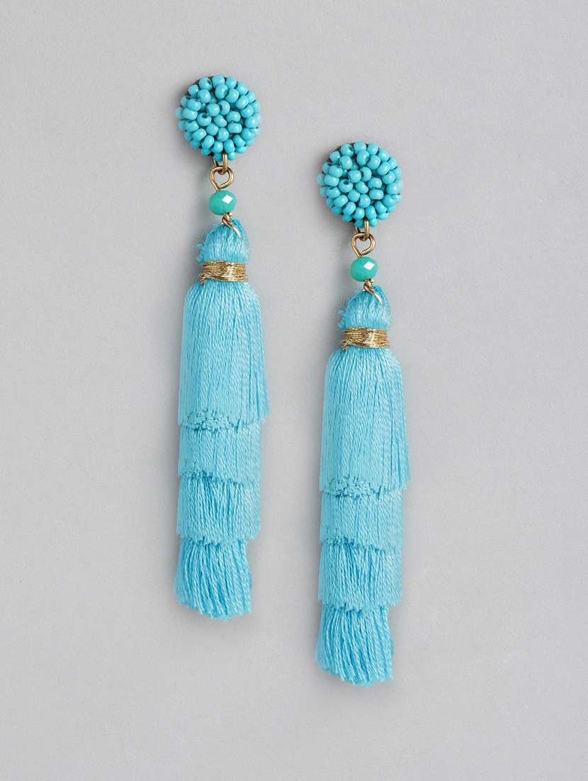 turquoise blue contemporary drop earrings - 18030240 - Zoom Image - 0