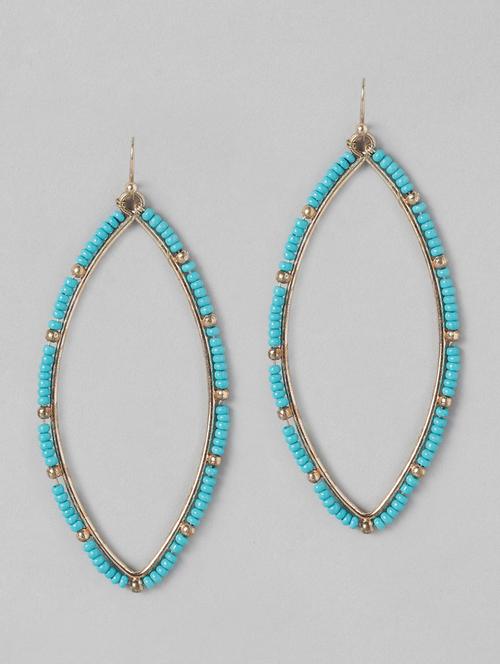 turquoise blue contemporary drop earrings - 18030248 - Standard Image - 0