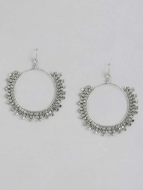 silver metal drop earring - 18030249 -  Standard Image - 0
