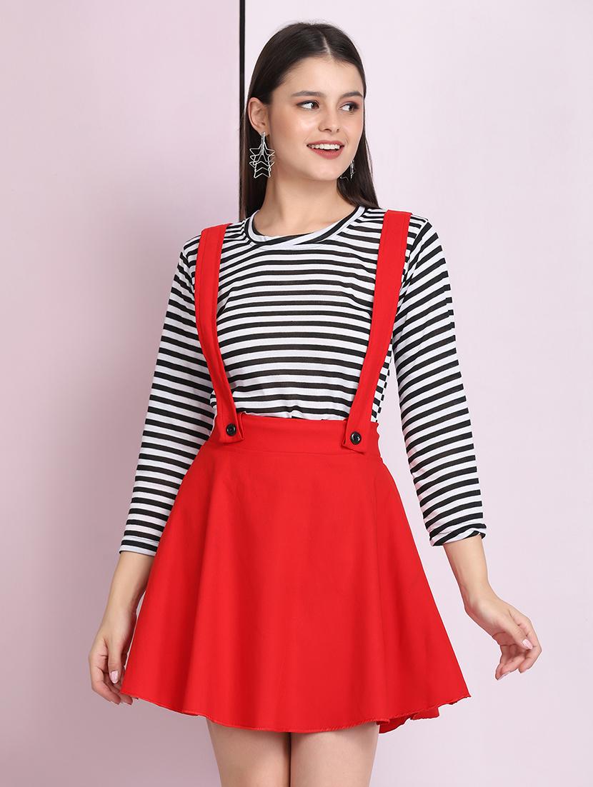 mid rise dungaree skirt - 18030262 - Zoom Image - 0