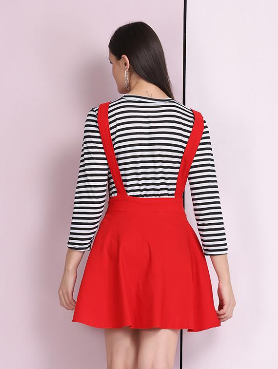 mid rise dungaree skirt - 18030262 - Standard Image - 2