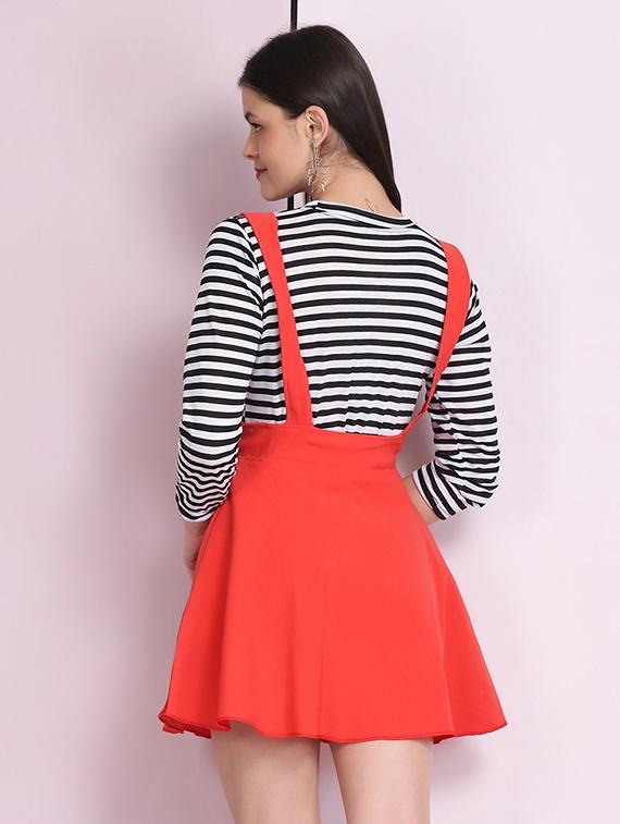 mid rise dungaree skirt - 18030265 - Standard Image - 2