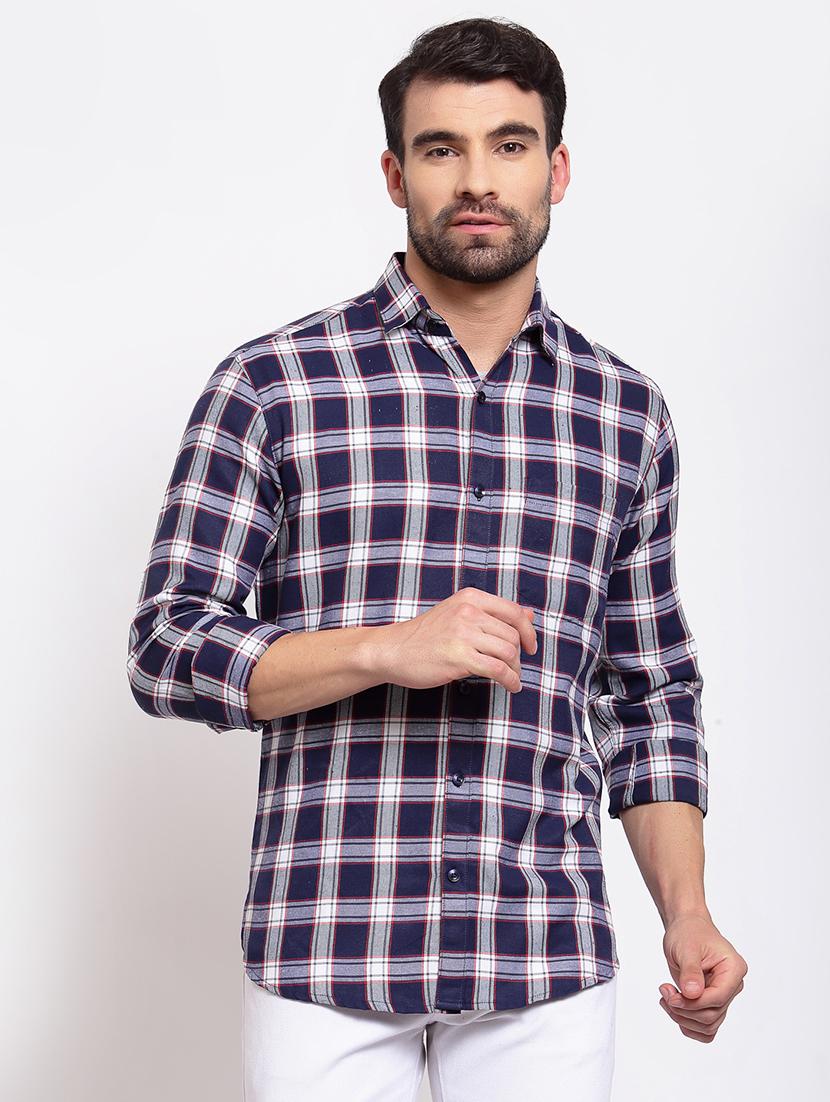 mens checks casual shirt - 18030318 - Zoom Image - 0