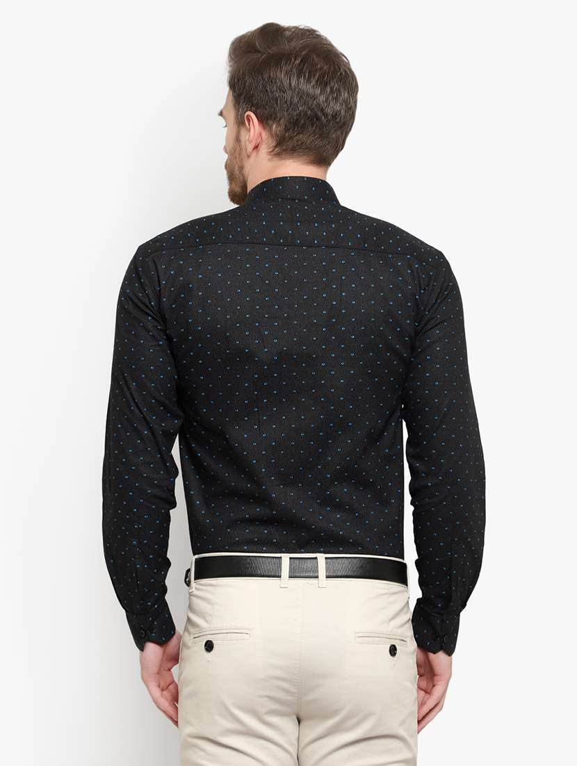 mens micro print formal shirt - 18030699 - Standard Image - 2
