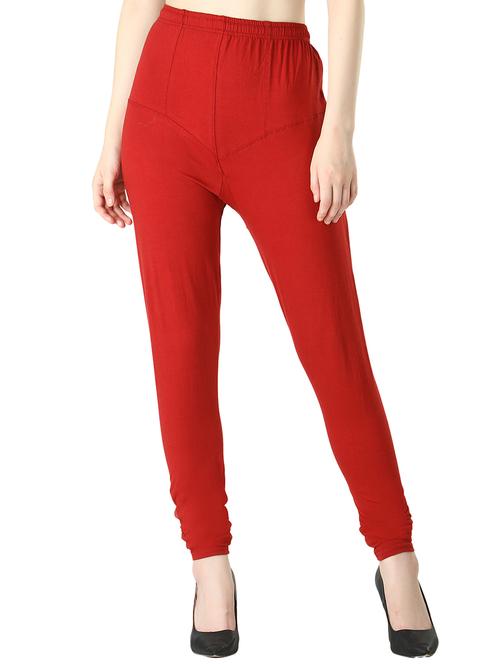 red solid legging - 18030758 - Standard Image - 0