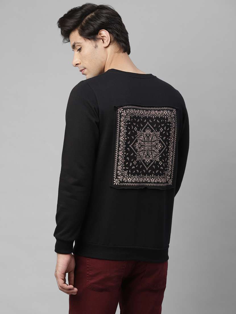 men long sleeves front & back printed sweatshirt - 18030799 - Standard Image - 2