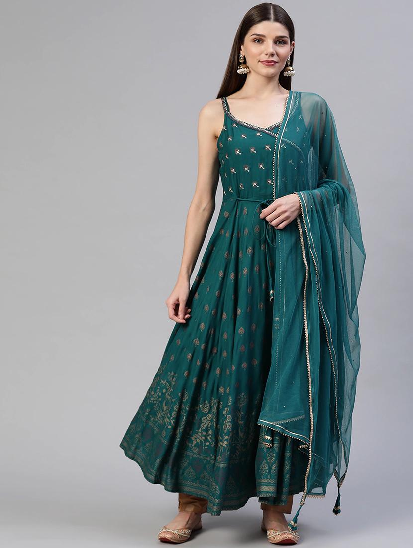 printed kurta dupatta set - 18030942 - Zoom Image - 0