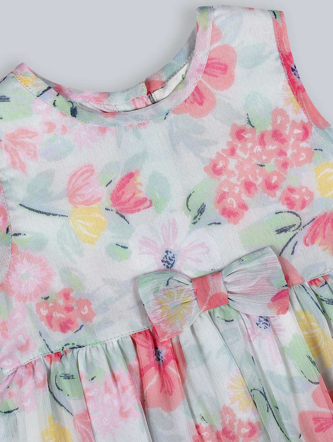 Girls Round Neck Sleeveless Frock