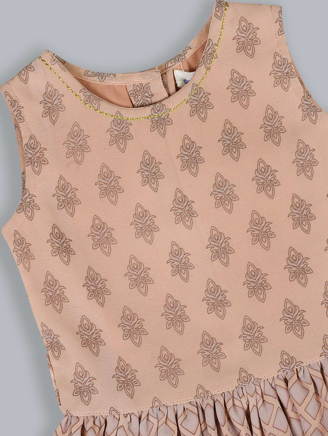girls round neck sleeveless frock - 18031411 - Standard Image - 2
