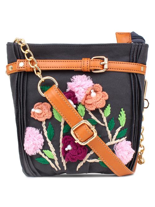 grey canvas sling bag - 18031440 -  Standard Image - 0
