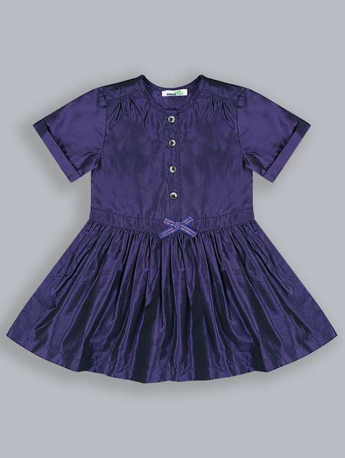 girls round neck short sleeves frock - 18031453 -  Standard Image - 0