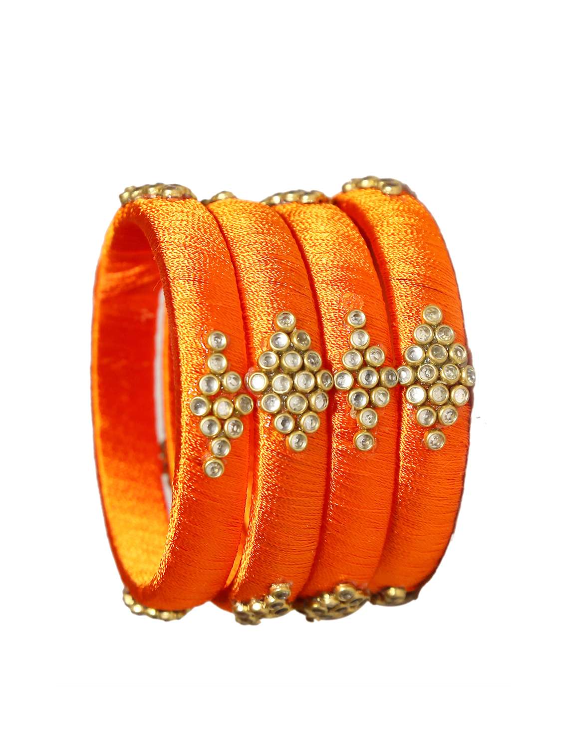  handmade silk thread orange set of 4 - 18031809 -  Standard Image - 2