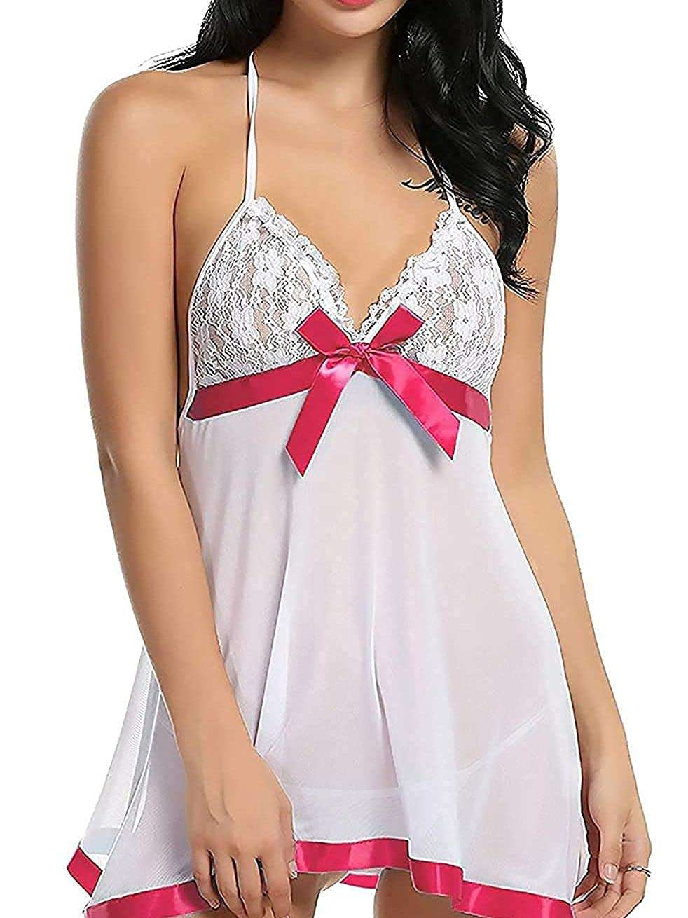 babydoll sexy dress knee sleepwear lingerie set net western honeymoon 