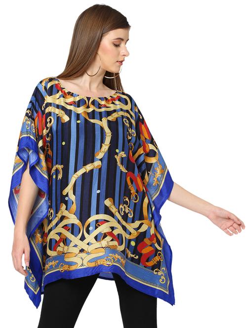 women printed relaxed fit kaftan tunic - 18032182 - Standard Image - 0