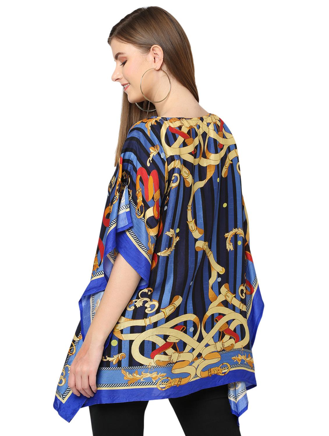 women printed relaxed fit kaftan tunic - 18032182 - Standard Image - 2