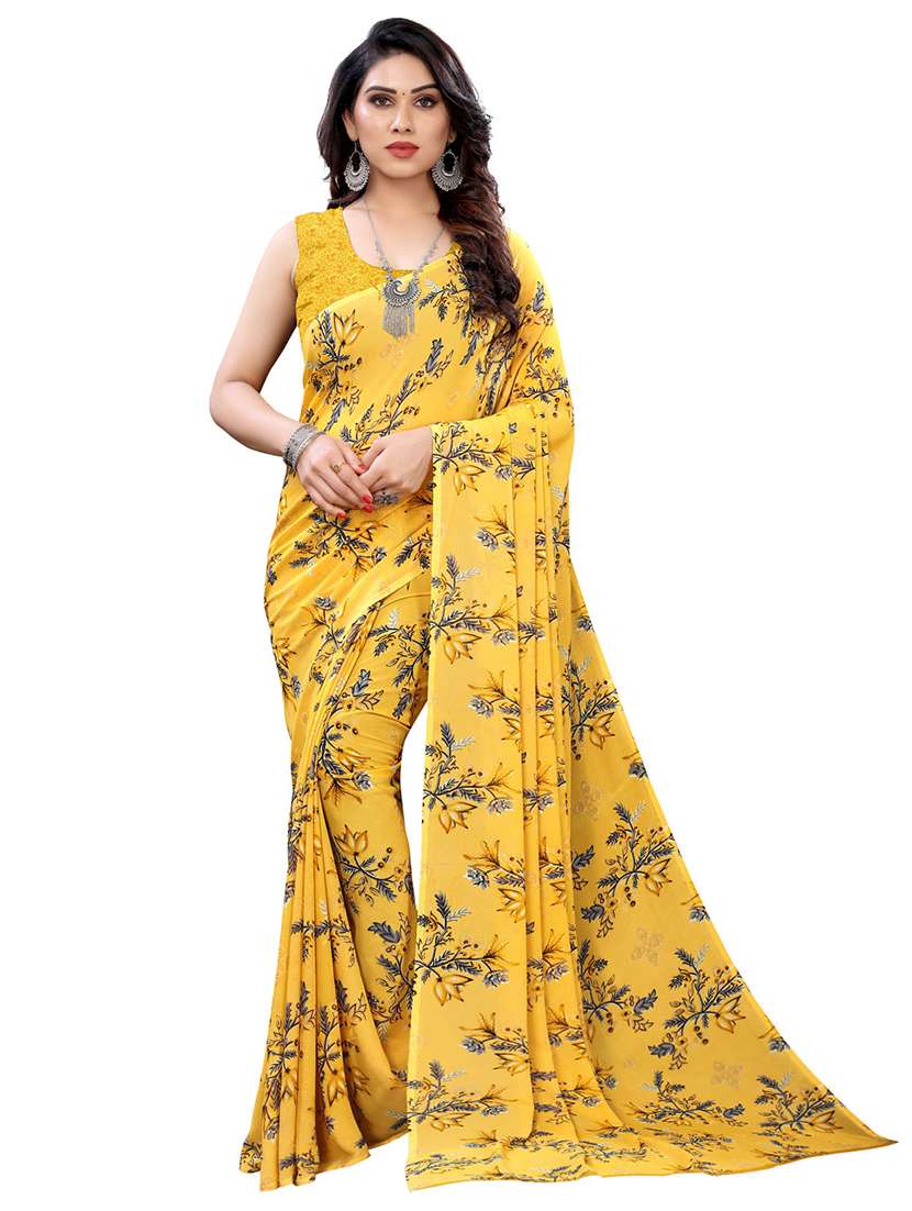 floral printed saree  with blouse