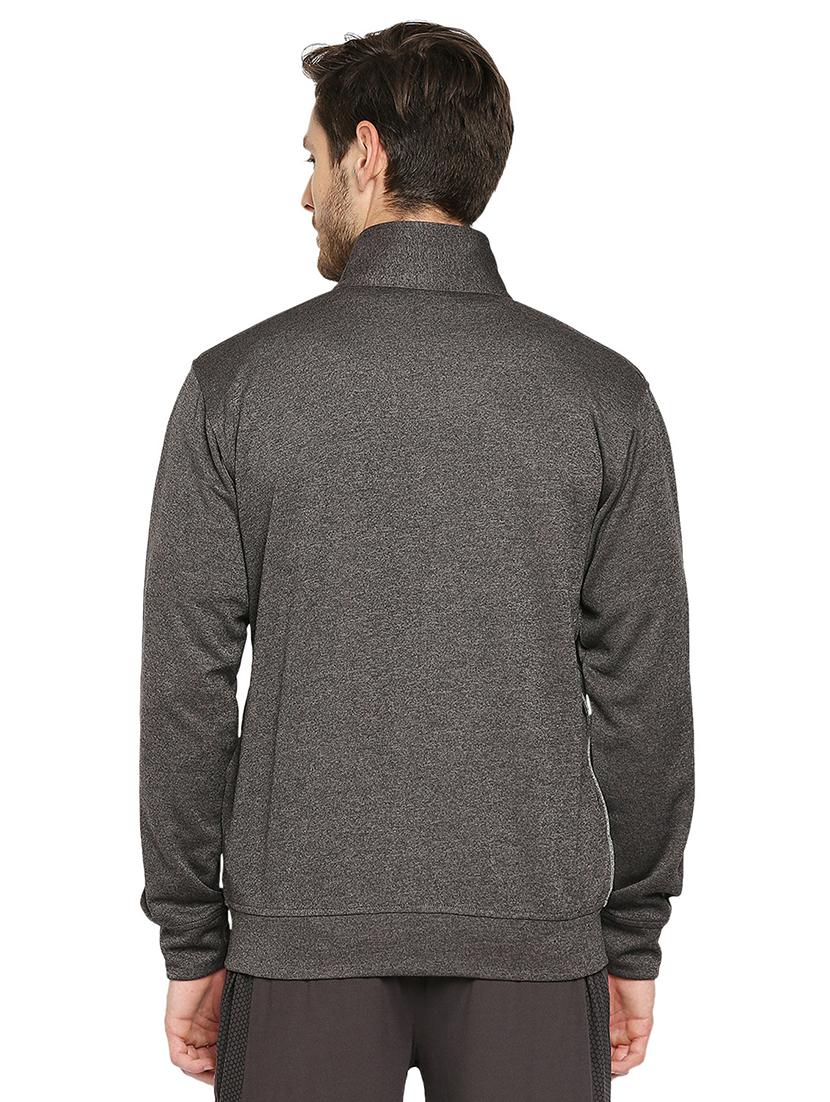 grey solid casual jacket - 18032720 - Standard Image - 2
