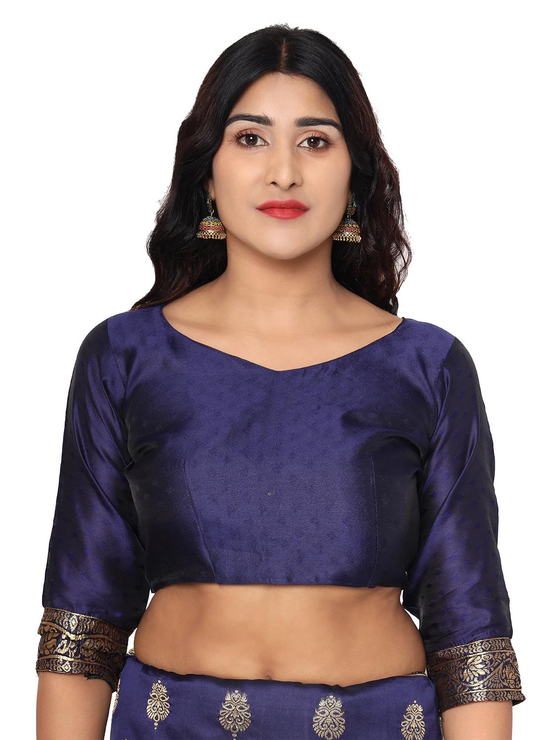 jacquard work banarasi saree with blouse - 18032916 - Standard Image - 2