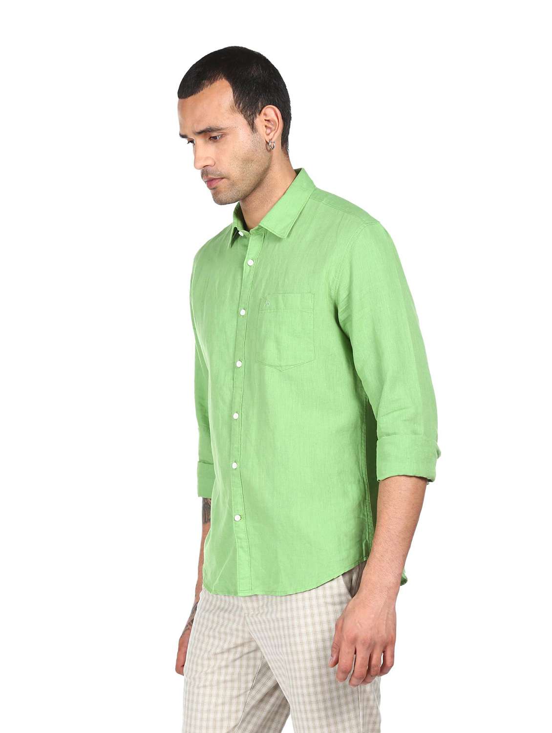 mens solid casual shirt - 18038441 -  Standard Image - 2