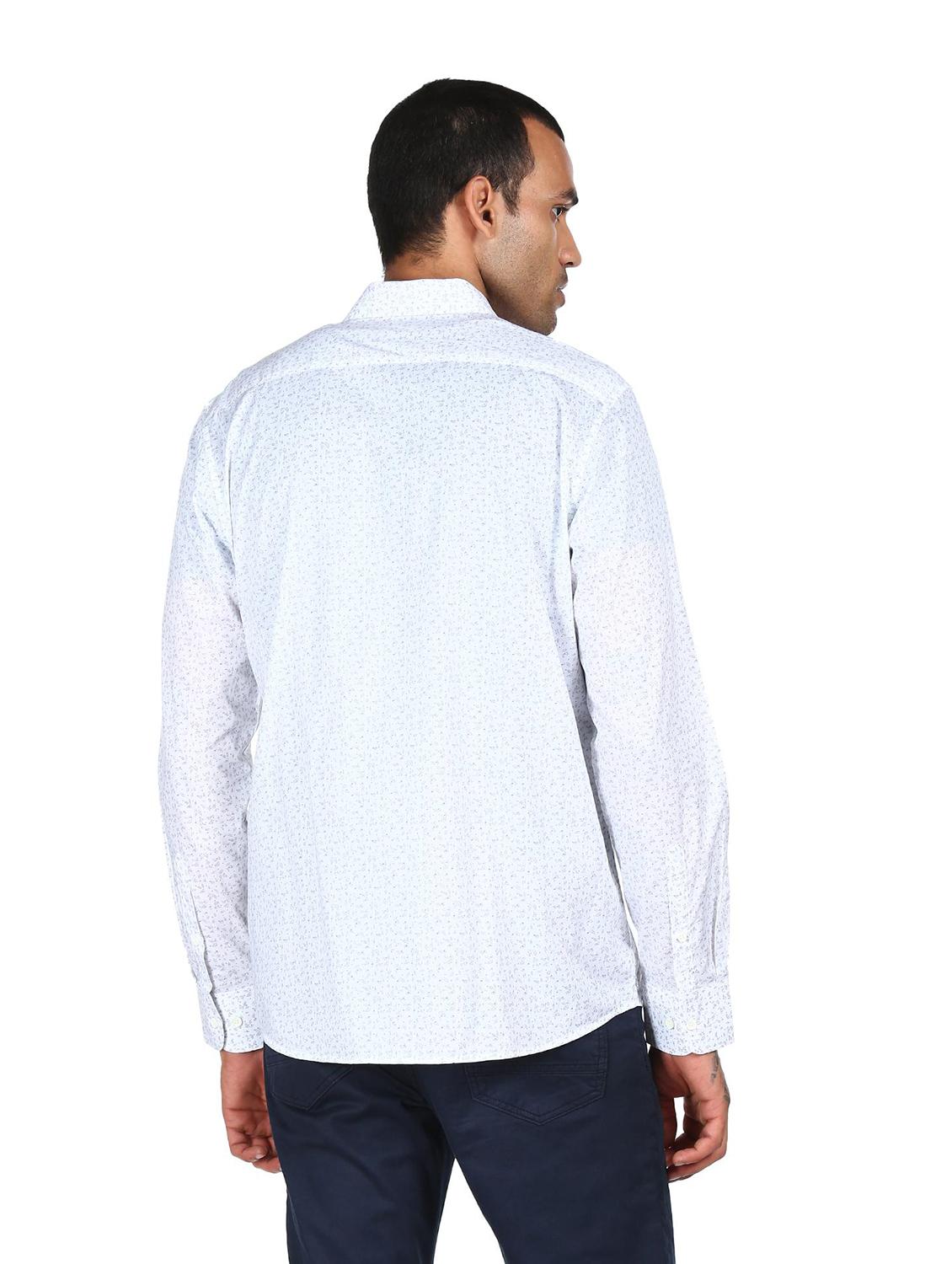 mens micro print casual shirt - 18038486 - Standard Image - 2