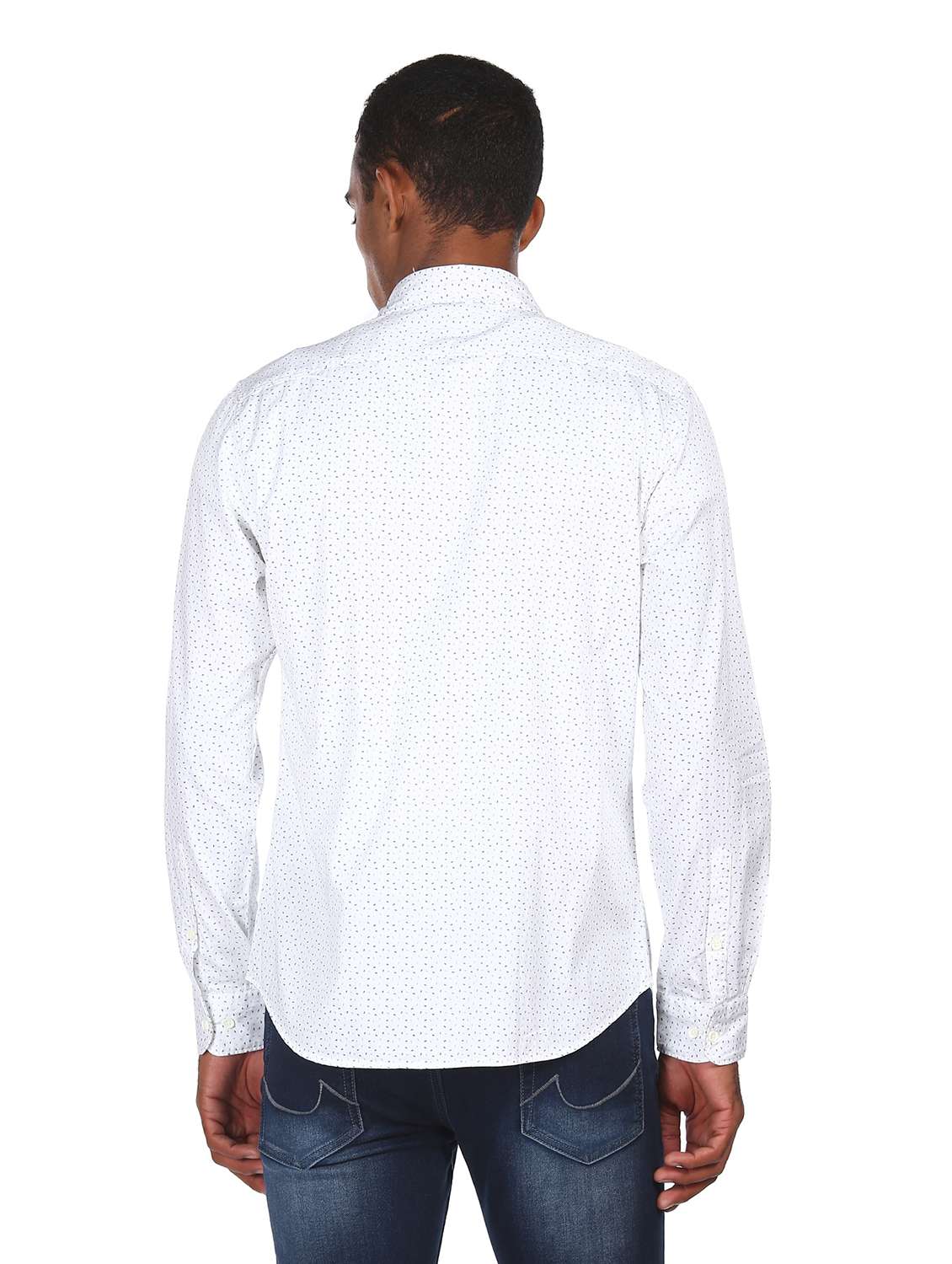 mens micro print casual shirt - 18038523 -  Standard Image - 2