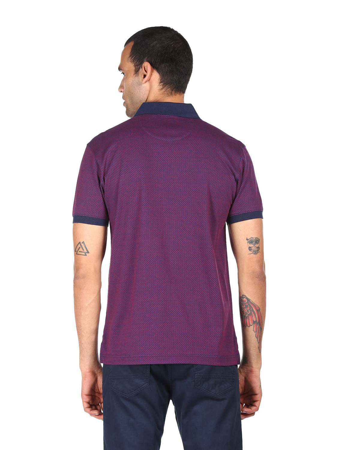 blue printed polo t-shirt - 18038550 -  Standard Image - 2