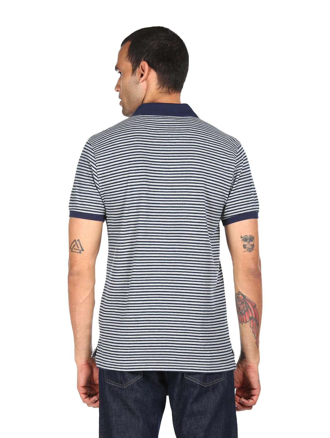 blue striped polo t-shirt - 18038558 - Standard Image - 2
