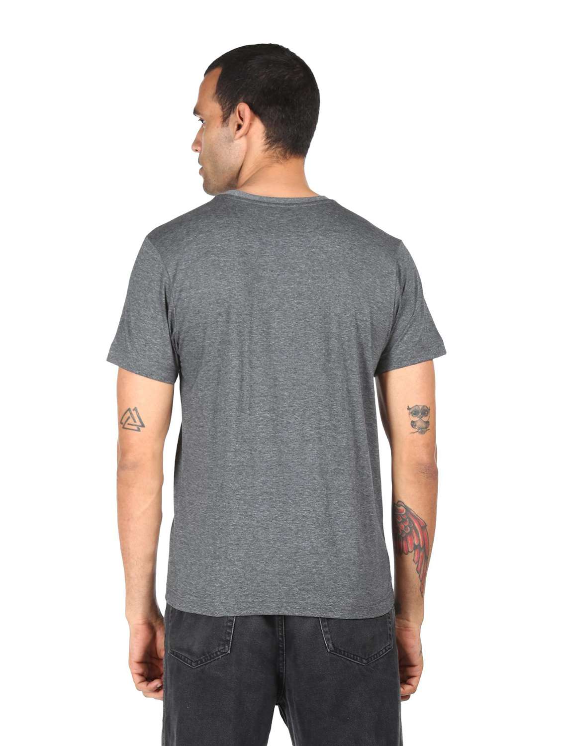 grey self design t-shirt - 18038582 -  Standard Image - 2
