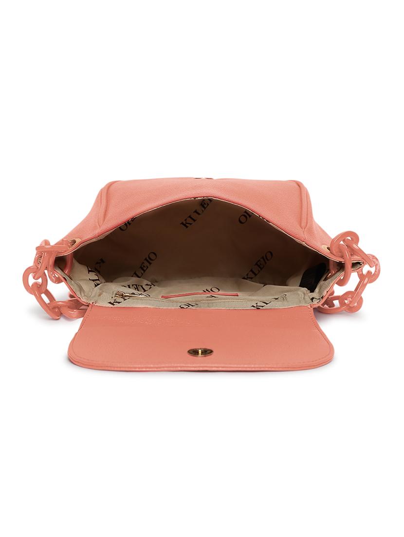 pink leatherette (pu) sling bag - 18038785 - Standard Image - 2