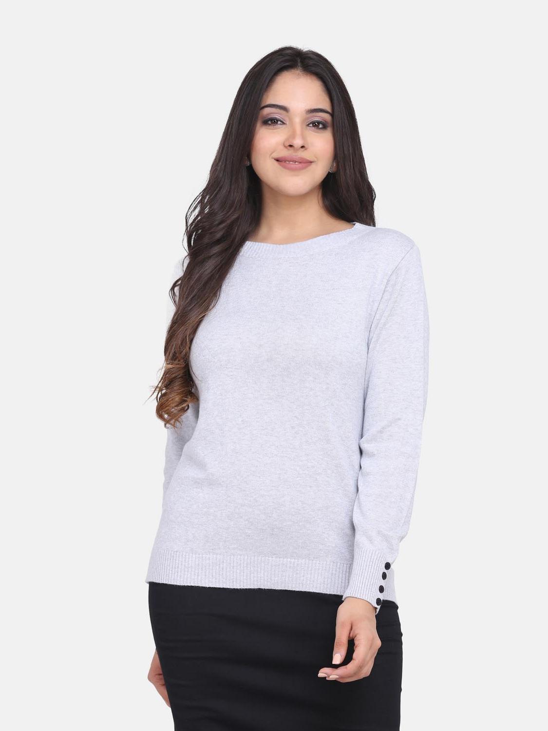 "wear this elegant grey sweater over - 18039184 - Standard Image - 2