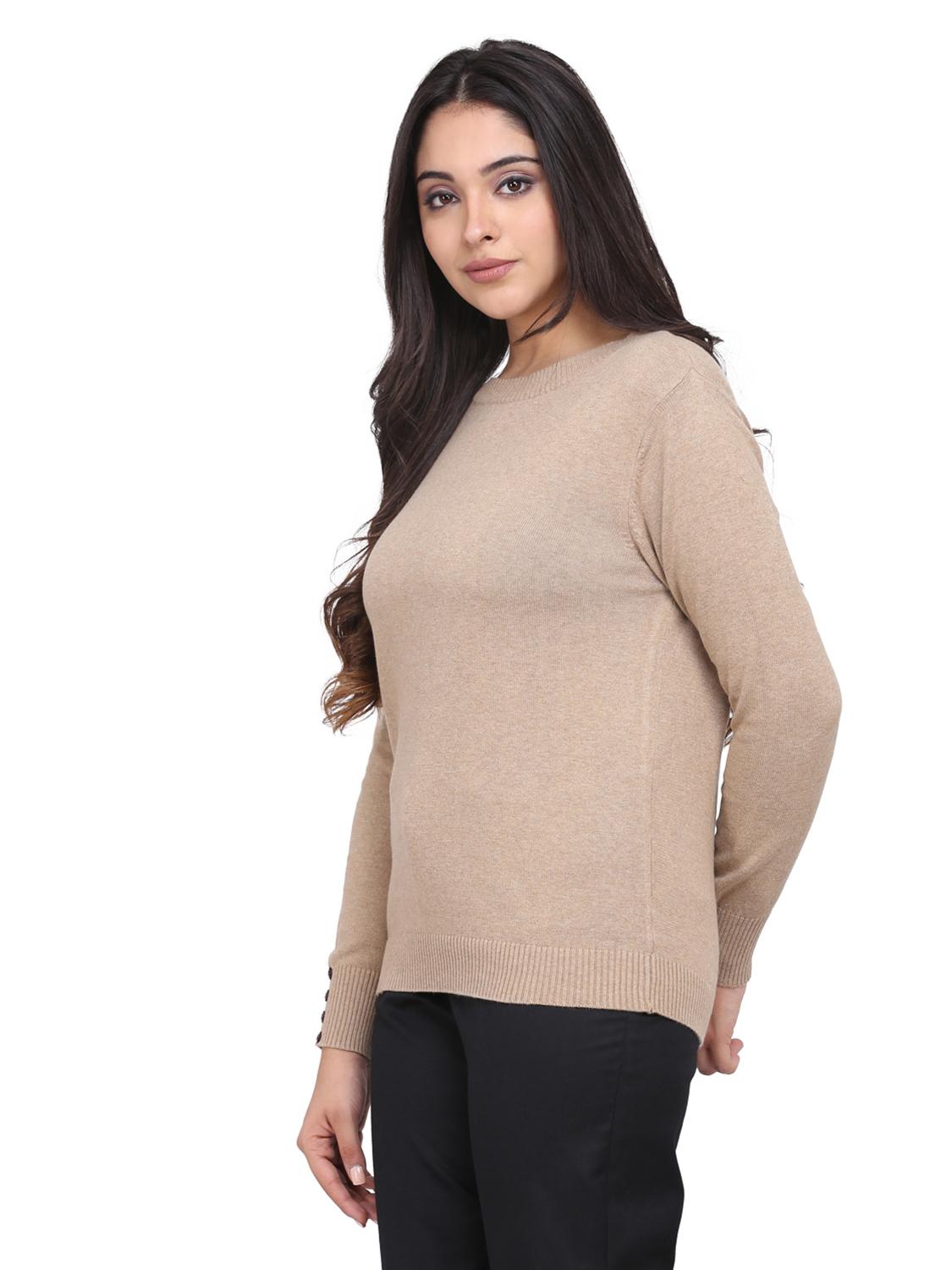 brown full sleeves regular pullover - 18039189 - Standard Image - 2