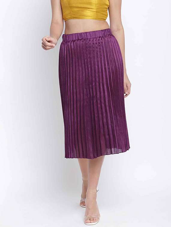 mid rise solid a-line skirt