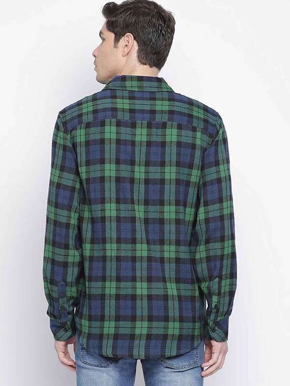green checkered casual shirt - 18039770 - Standard Image - 2